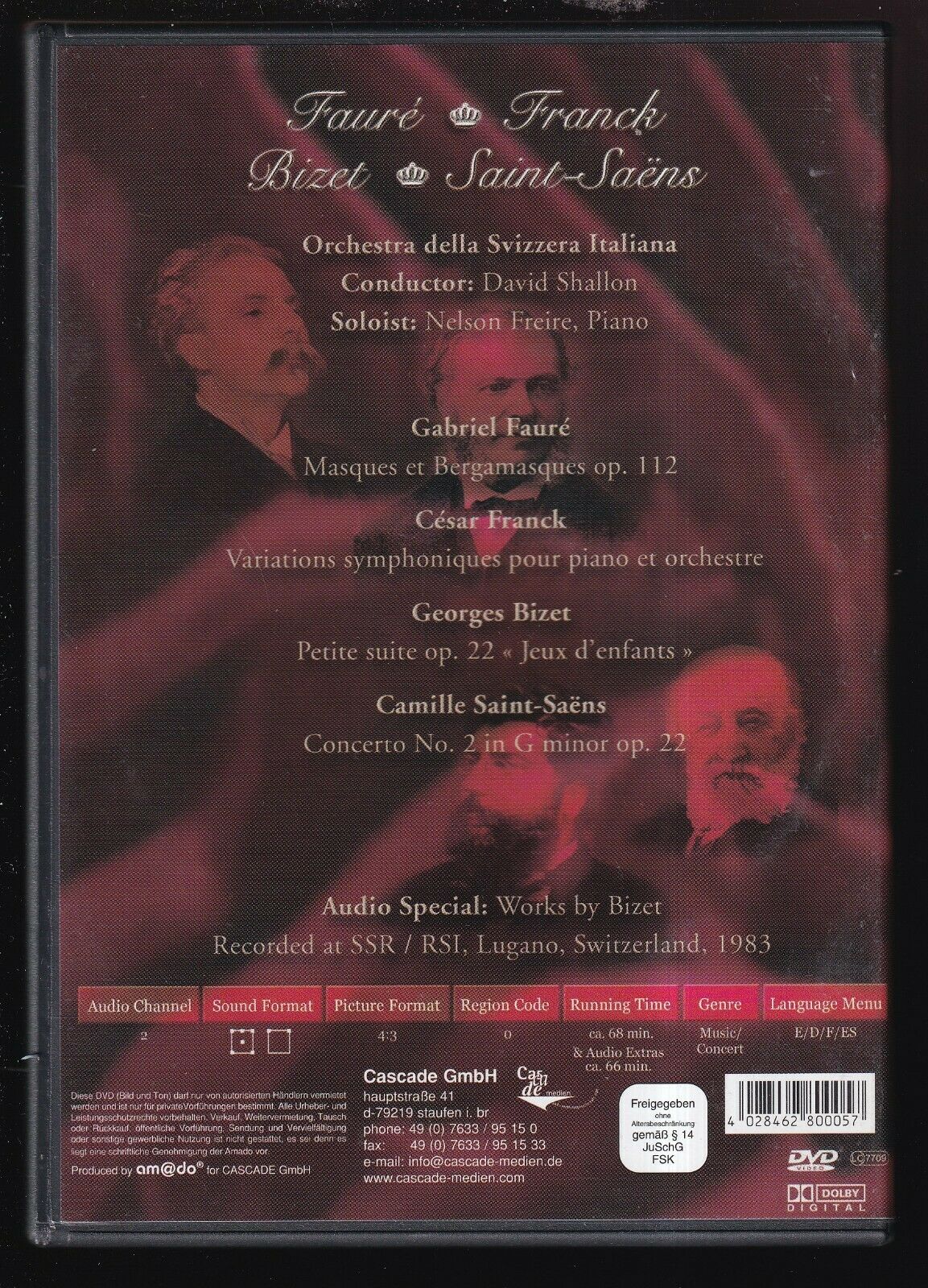 EBOND Shallon - Faure,franck,bizet,saint-saens DVD D556161