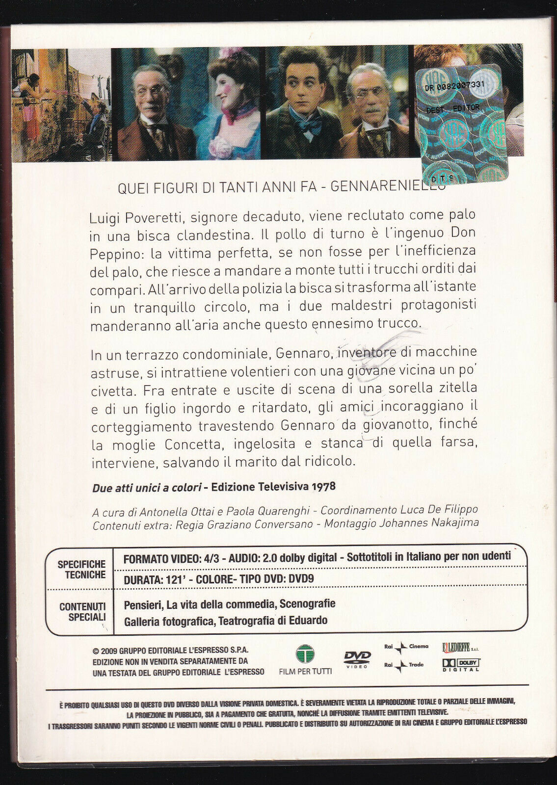 EBOND  Le Commedie Di Eduardo Due Atti Unici a Colori DVD D556246
