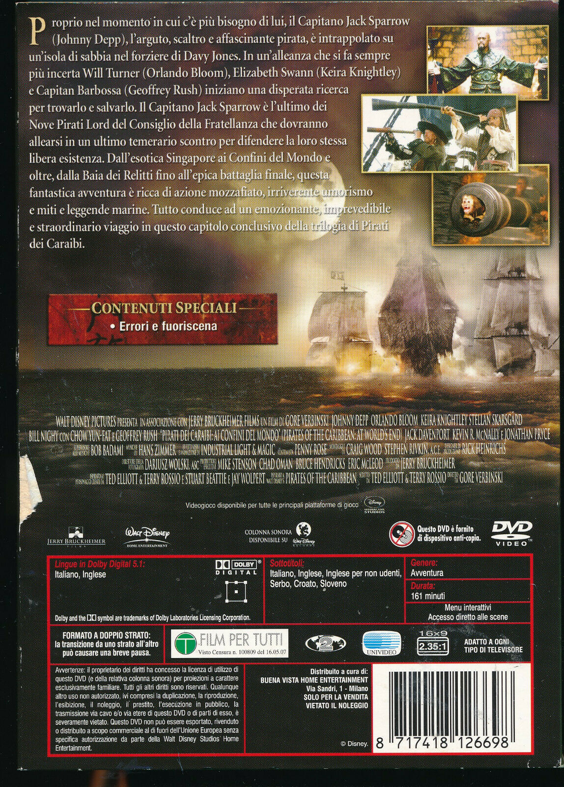 EBOND  Pirati Dei Caraibi Ai Confini Del Mondo  DVD D556503