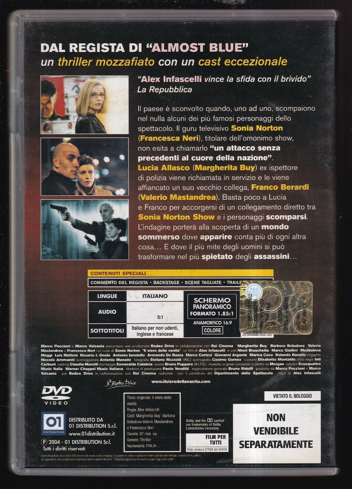 EBOND Il Siero Della Vanita DVD  Editoriale D556660