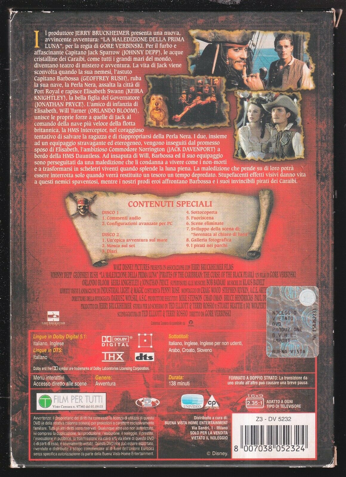 EBOND Pirati Dei Caraibi La Maledizione Della Prima Luna  DVD D556816