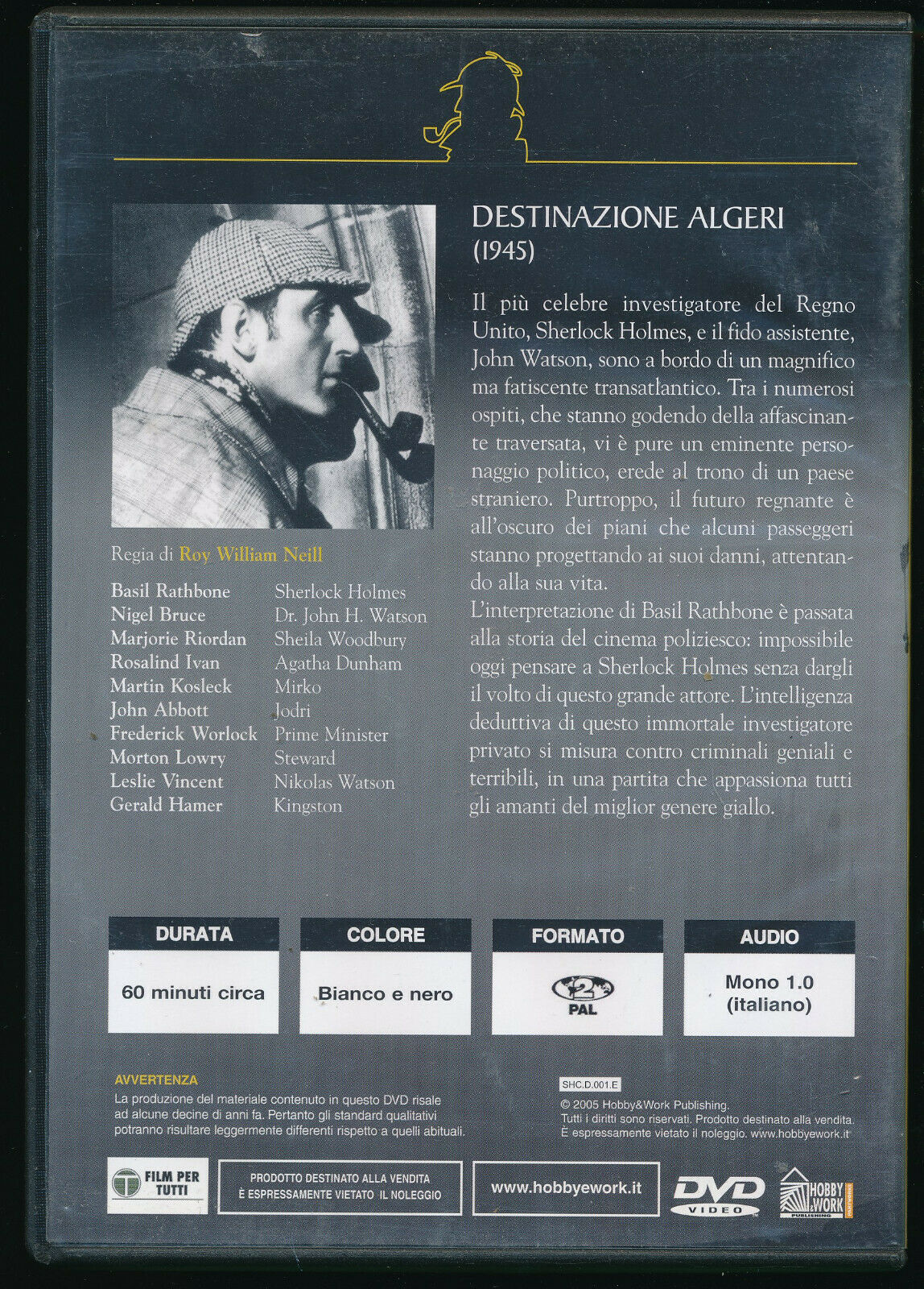 EBOND   Sherlock Holmes Collection Destinazione Algeri DVD Editoriale D557949