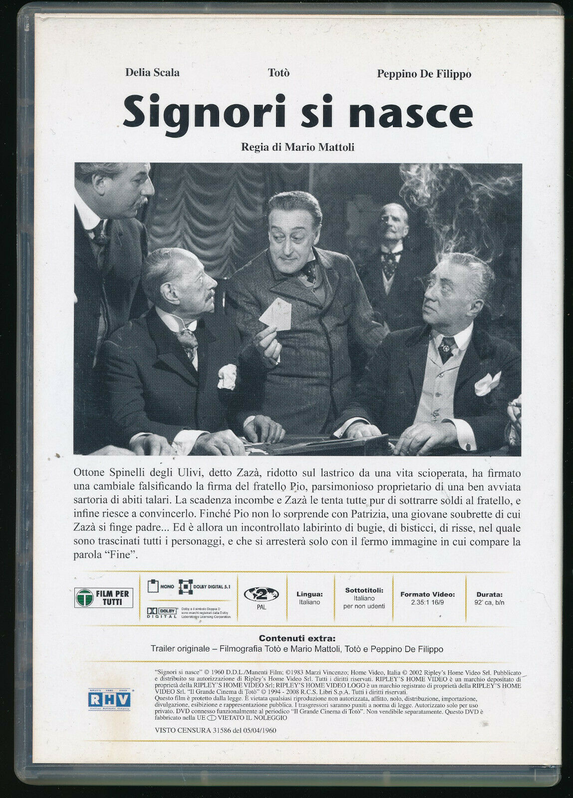 EBOND  Signori Si Nasce DVD  Editoriale D558006
