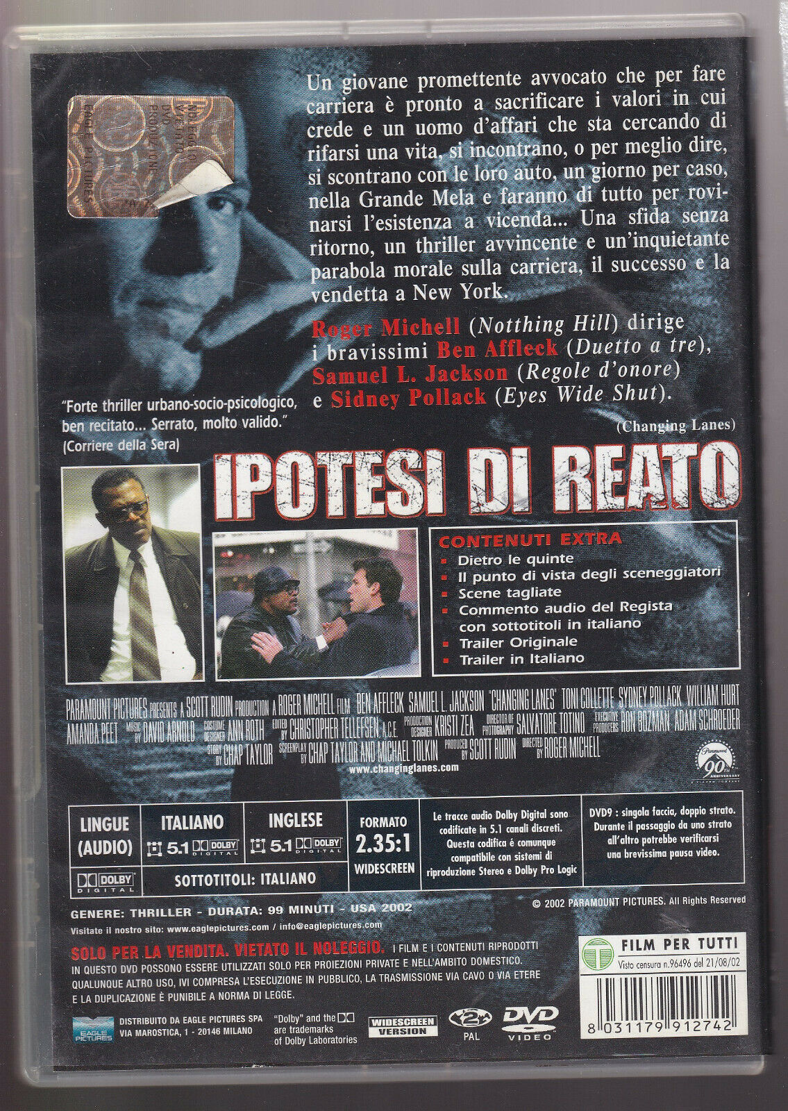 EBOND Ipotesi Di Reato DVD D558106