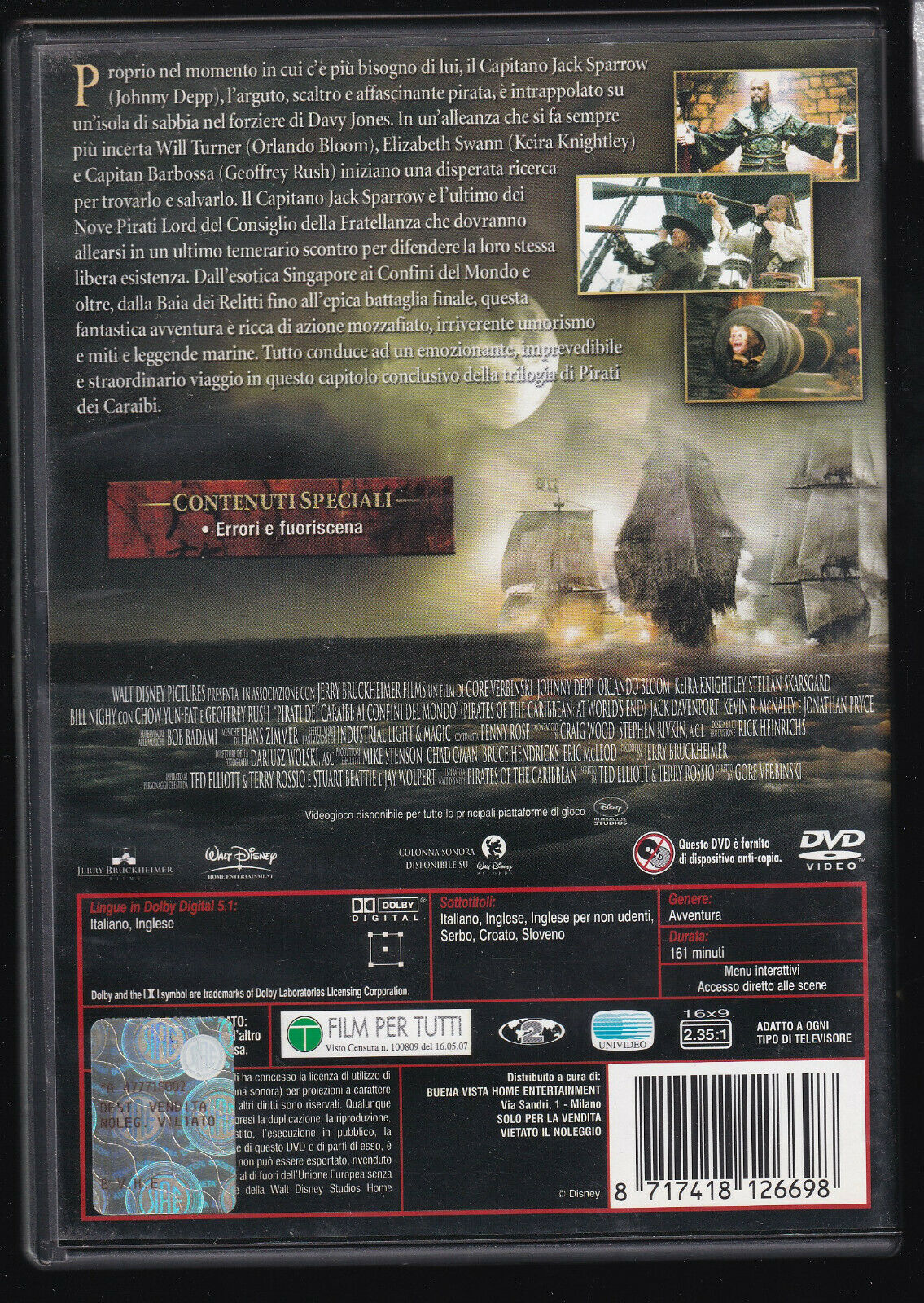 EBOND Pirati Dei Caraibi Ai Confini Del Mondo   DVD D558128