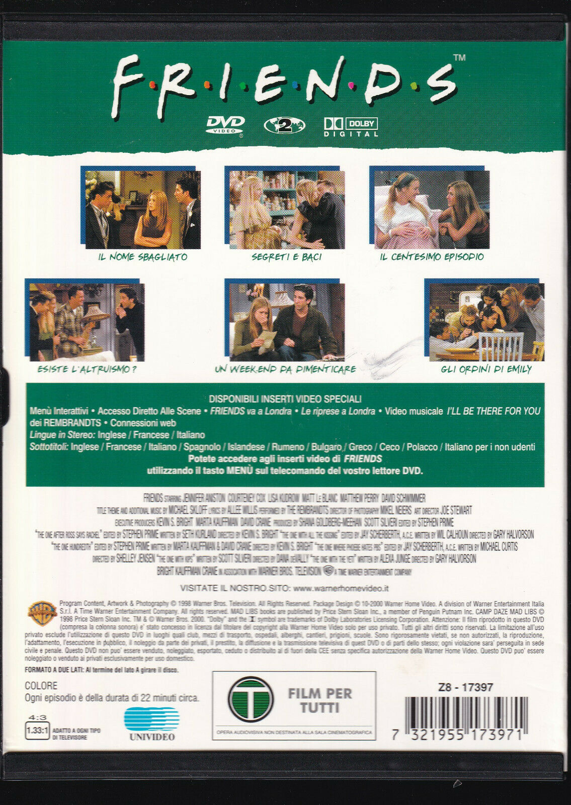 EBOND Friends Stagione 5 Episodi 1-6 DVD D558204