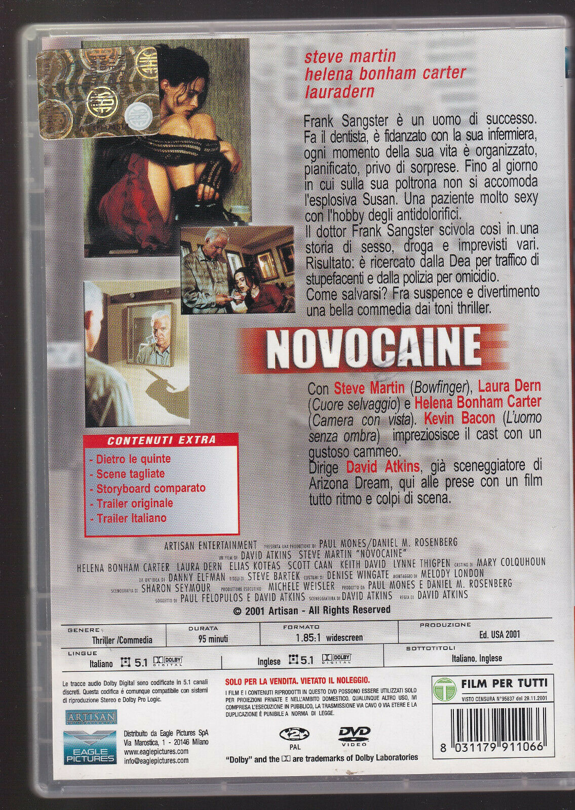 EBOND Novocaine  DVD D558255