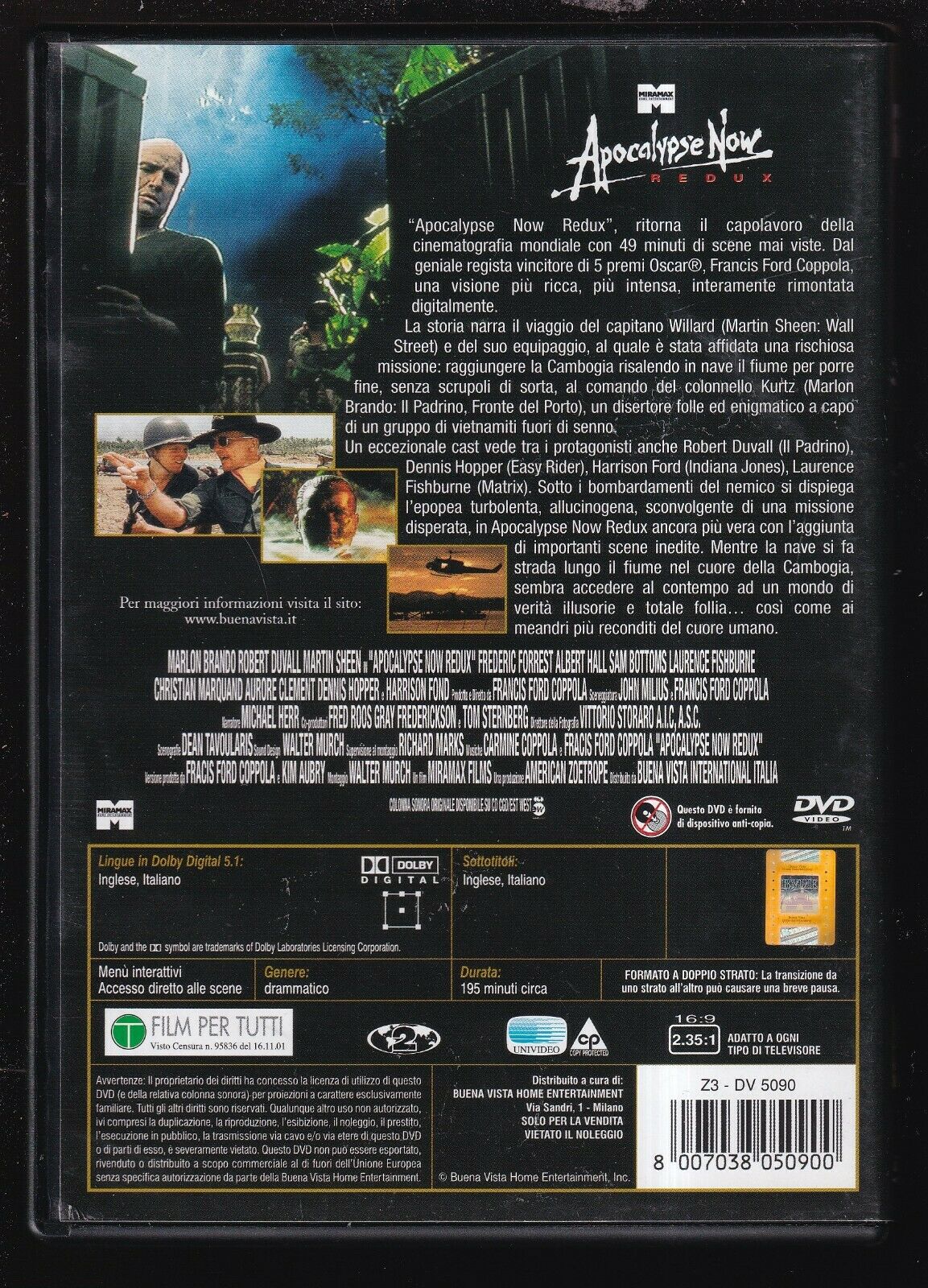 EBOND Apocalypse Now Redux DVD D558425
