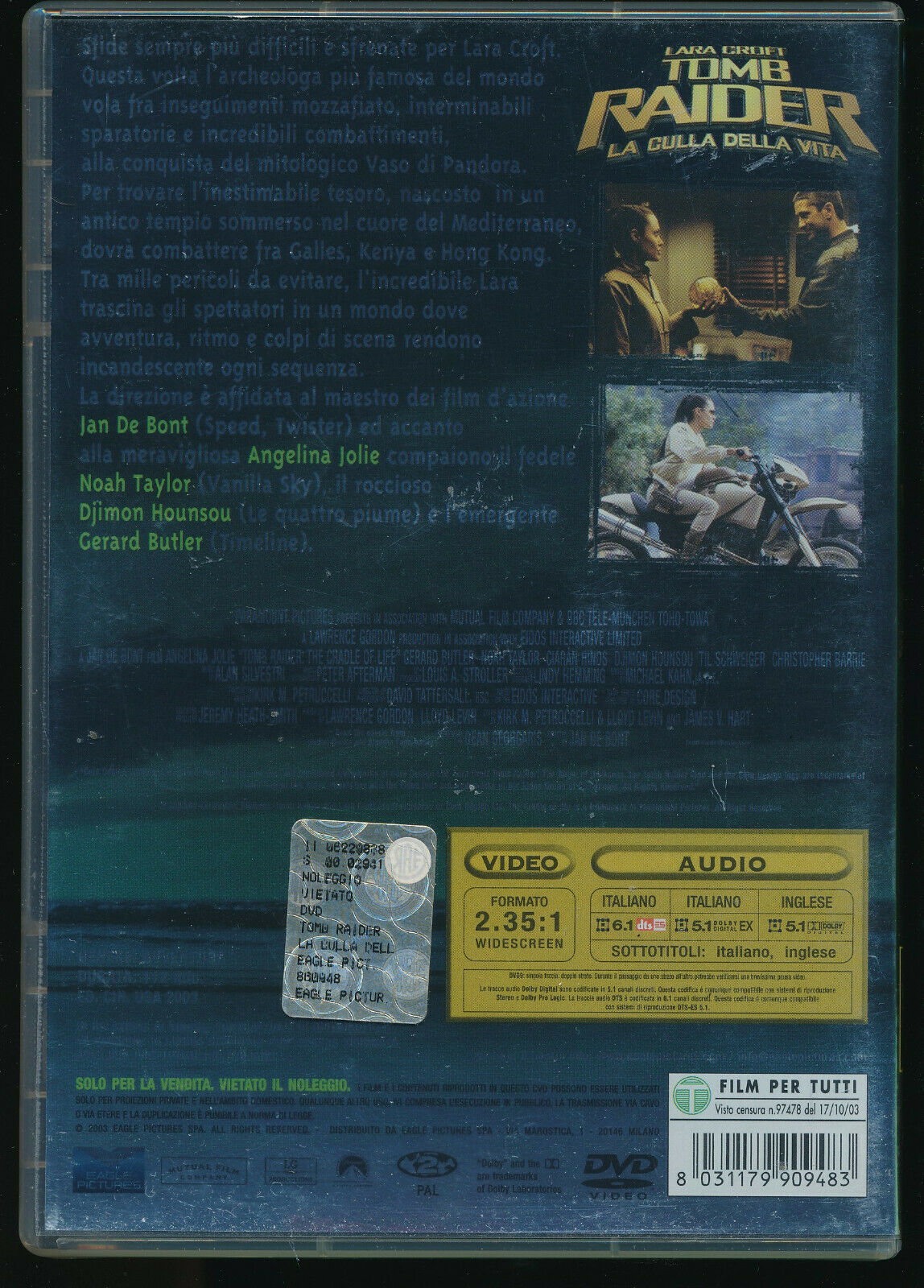 EBOND  Tomb Raider - La Culla Della Vita DVD D558703