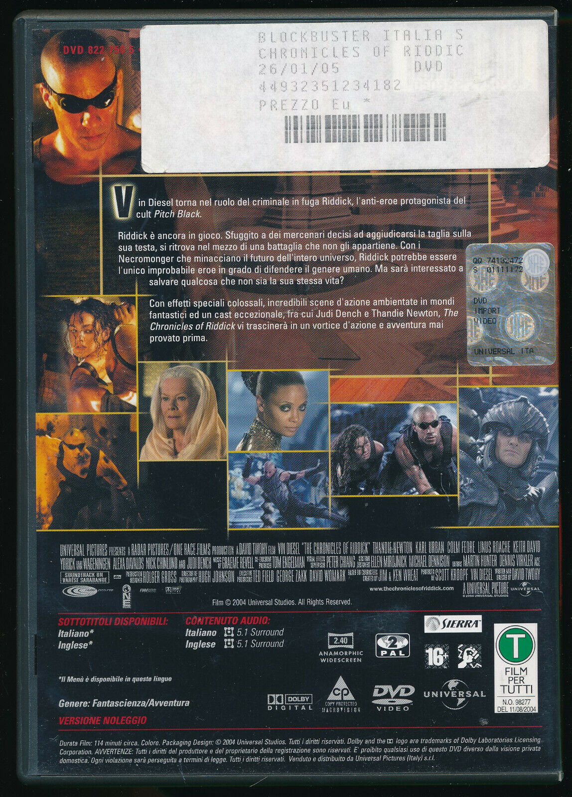 EBOND  The Chronicles Of Riddick DVD  Ex Noleggio D558711