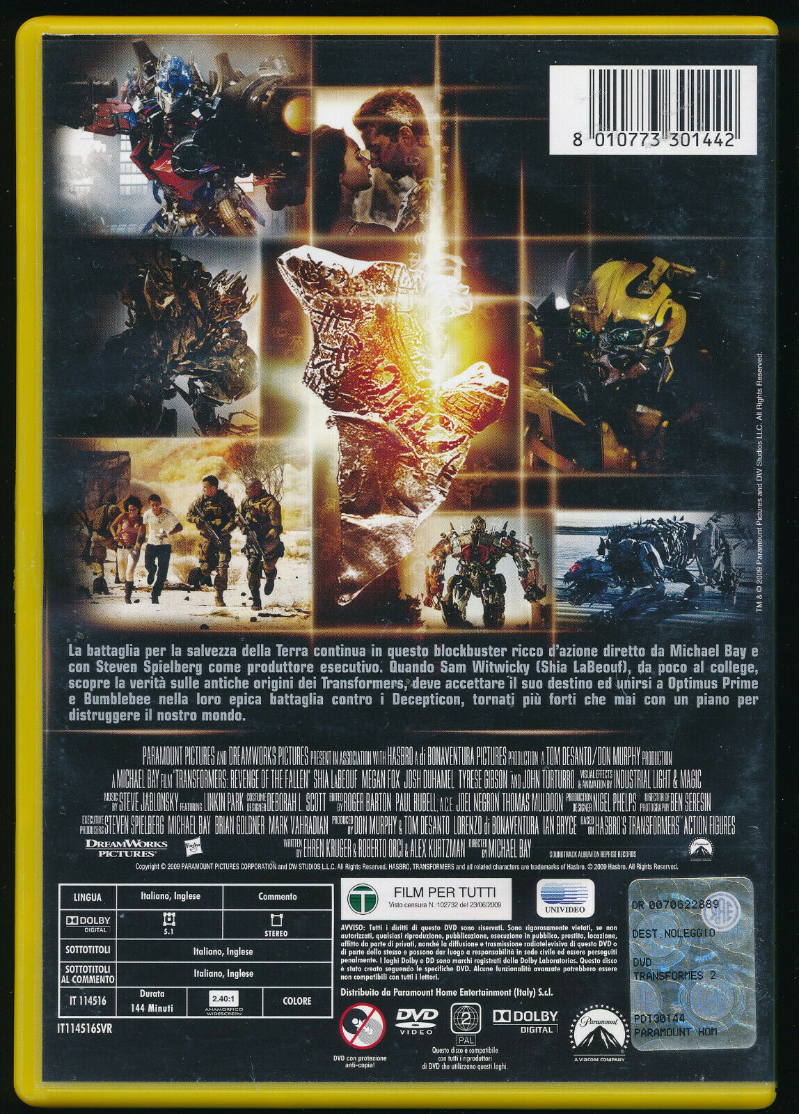 EBOND  Transformers - La Vendetta Del Caduto  DVD  Ex Noleggio D558756