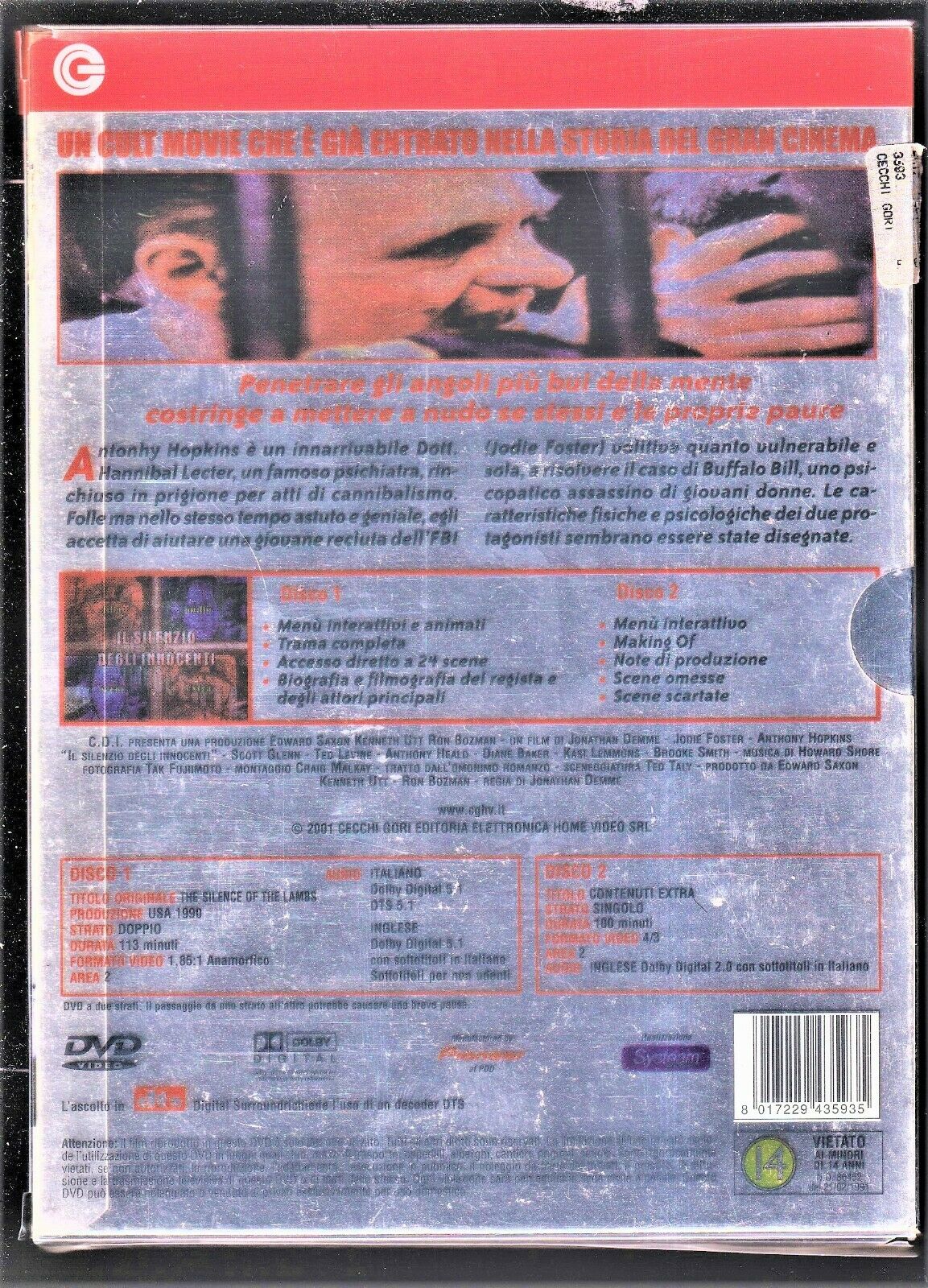 EBOND Il Silenzio Degli Innocenti (collector's Edition) Digipack 2 DVD D559120