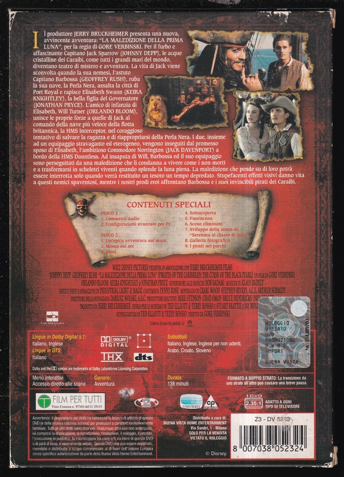 EBOND Pirati Dei Caraibi La Maledizione Della Prima Luna  DVD D559122