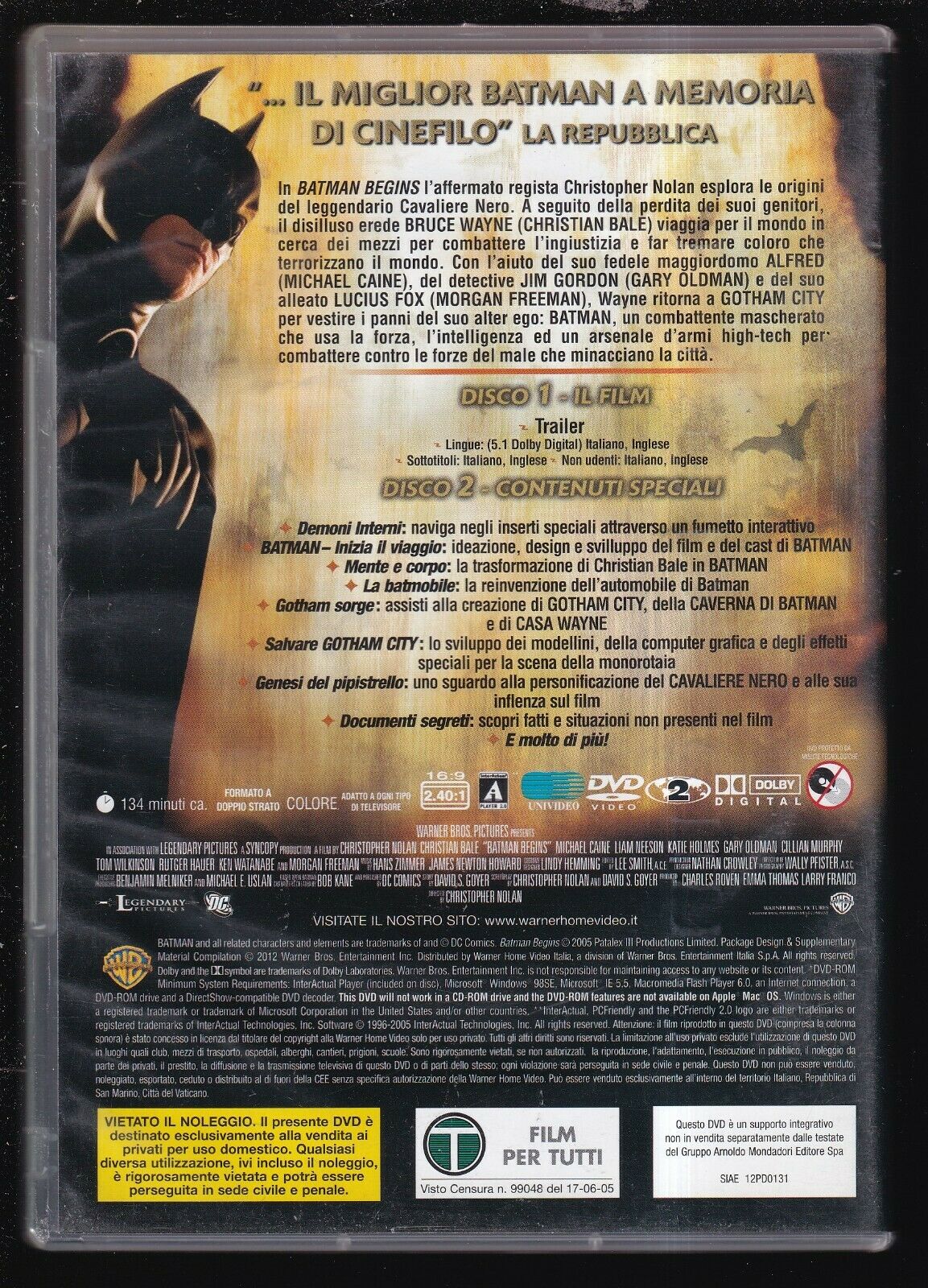 EBOND  Batman Begins Edizione Speciale 2 DVD D559150