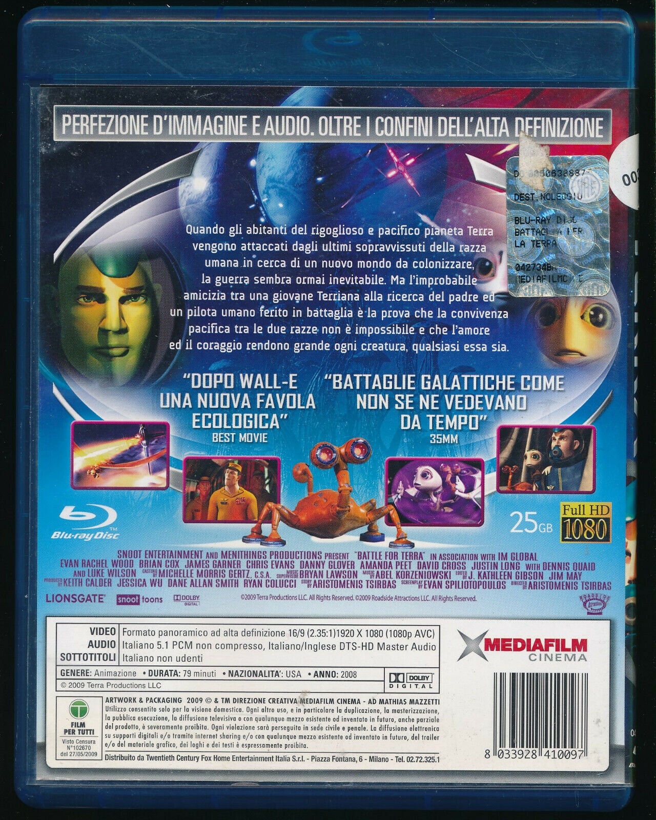 EBOND Battaglia Per La Terra  BLURAY  Ex Noleggio BLURAY D560101