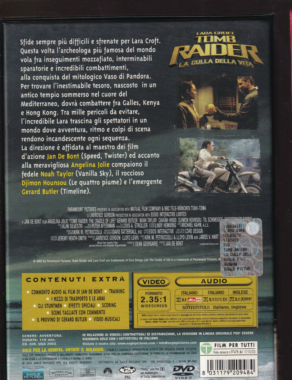 EBOND Tomb Raider La Culla Della Vita  DVD D560244