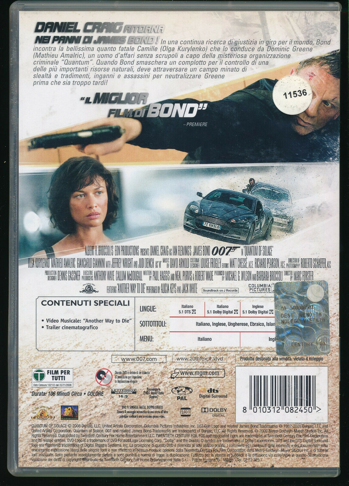 EBOND Quantum Of Solace DVD Ex Noleggio D560442