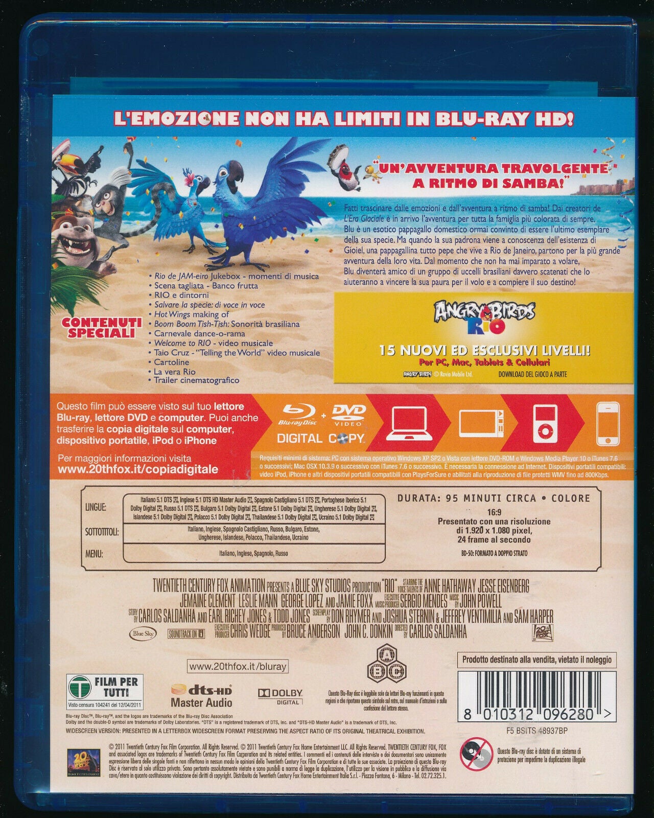 EBOND  Rio BLURAY + DVD + Digital Copy BLURAY D561452