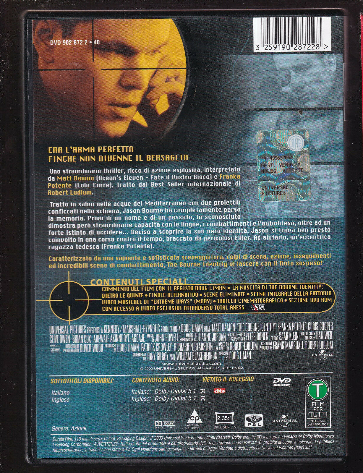 EBOND The Bourne Identity DVD D561511