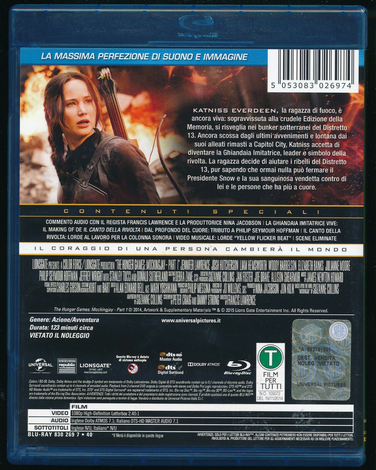 EBOND Hunger Games - Il Canto Della Rivolta Pt.1  BLURAY D561722