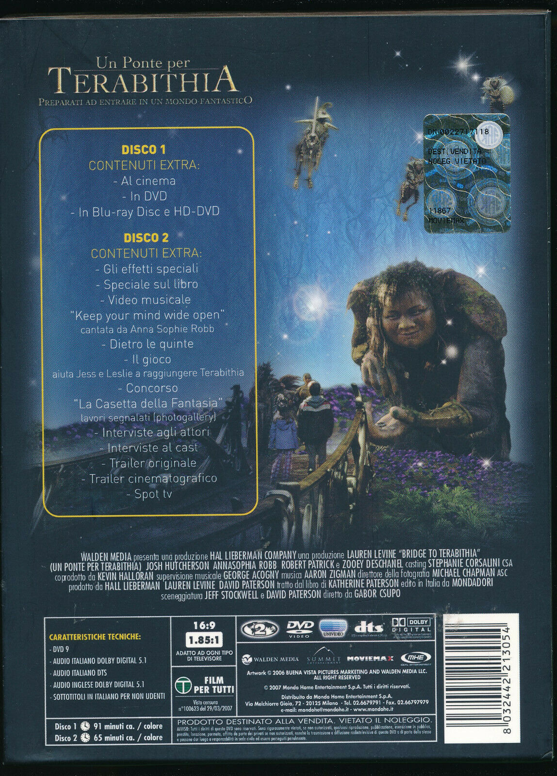 EBOND Un Ponte Per Terabithia DVD Special Edition 2 Dischi D561749