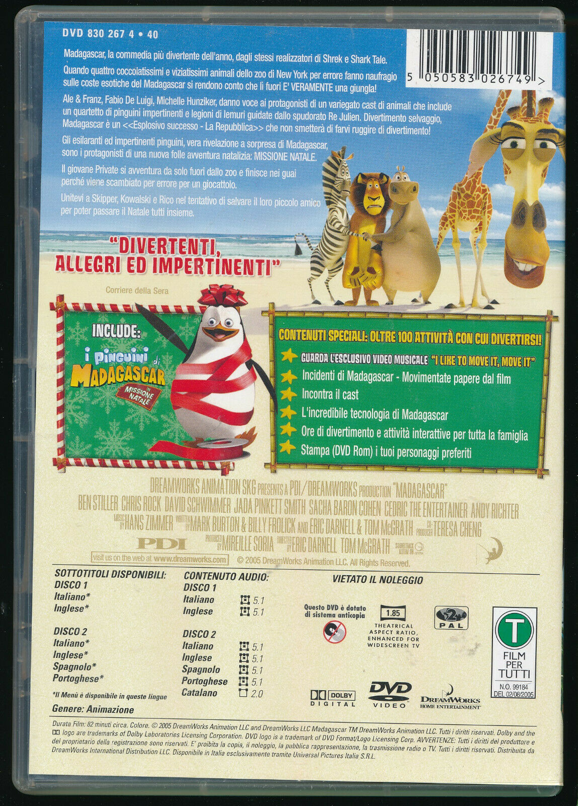 EBOND Madagascar DVD  2 Dischi D561955