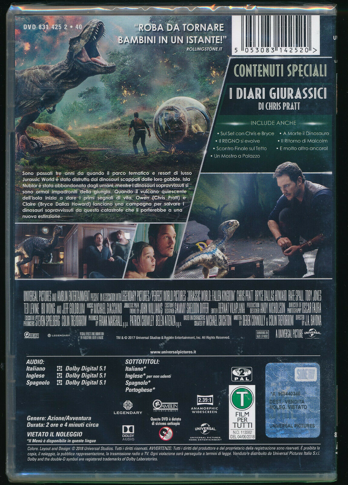 EBOND Jurassic World: Il Regno Distrutto DVD D562336