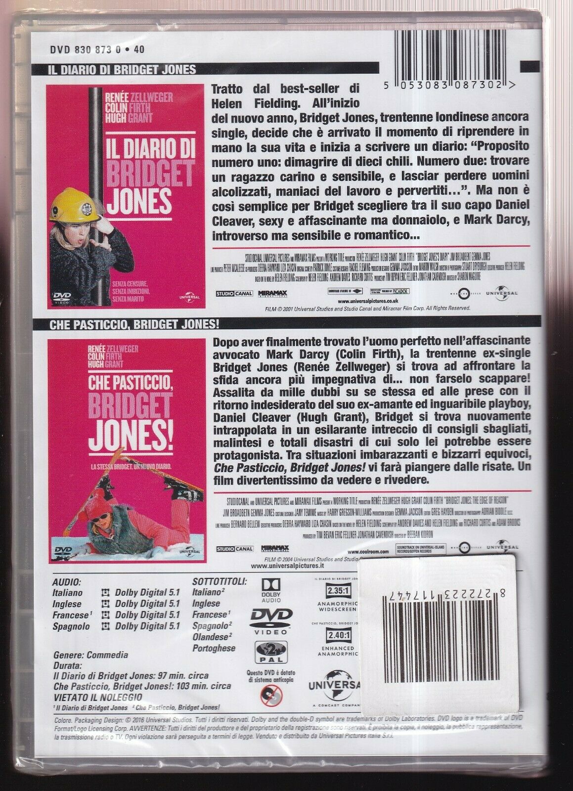 EBOND Il Diario Di Bridget Jones By Colin Firth DVD D562412