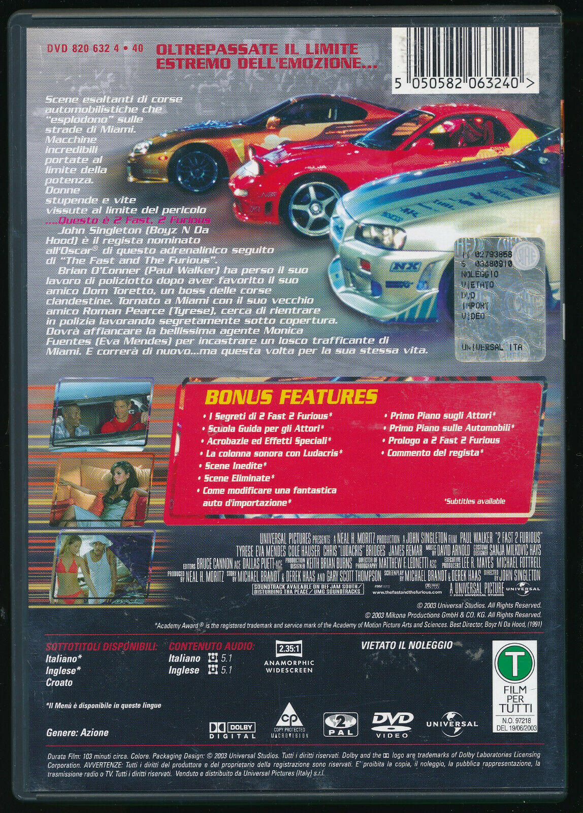 EBOND 2 Fast 2 Furious DVD D562822