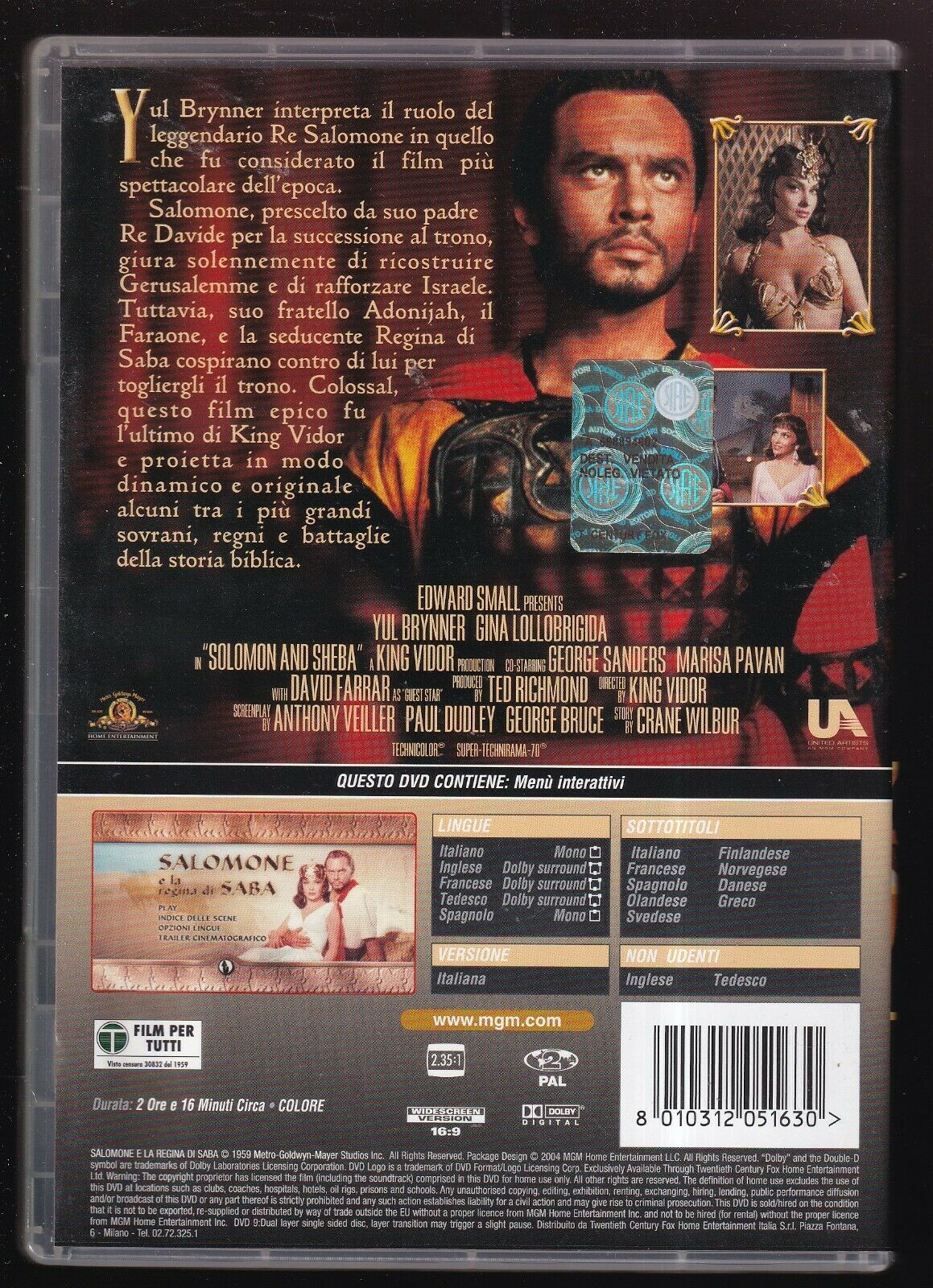 EBOND Salomone E La Regina Di Saba DVD D564059
