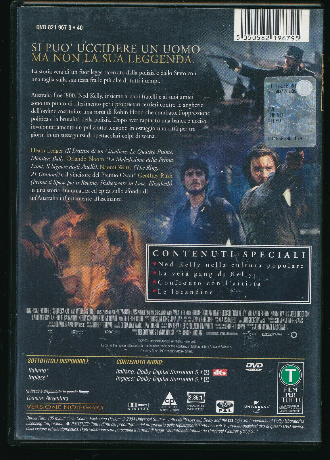 EBOND  Ned Kelly DVD   Ex Noleggio D564414