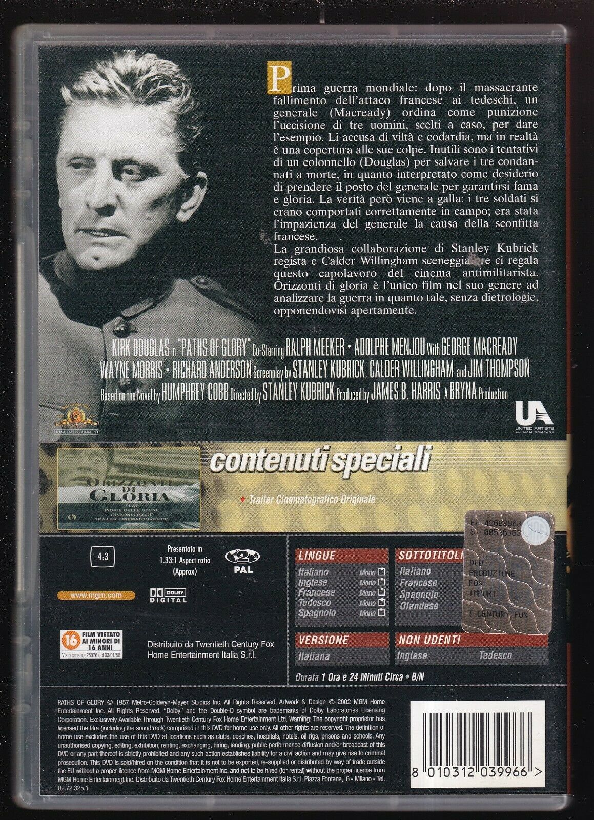 EBOND Orizzonti Di Gloria DVD D564746