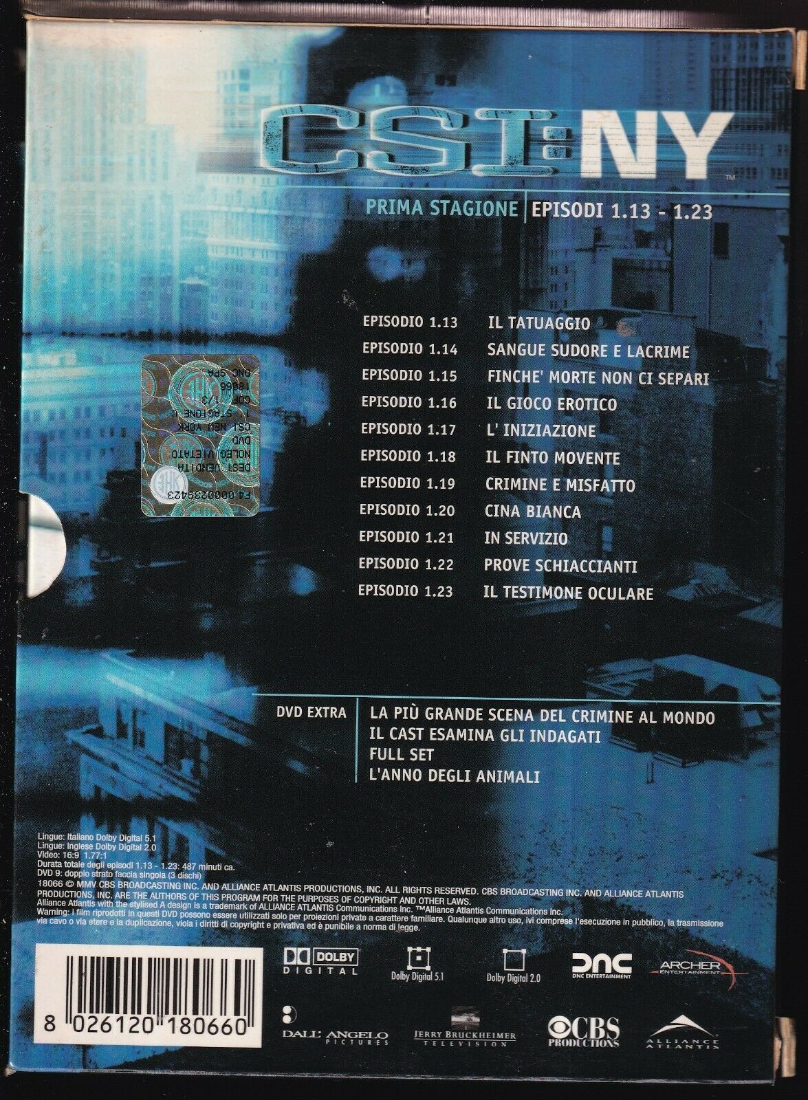 EBOND C.s.i. New York - Stagione 01 Vol. 02 (eps 13-23) (3 DVD) D564902