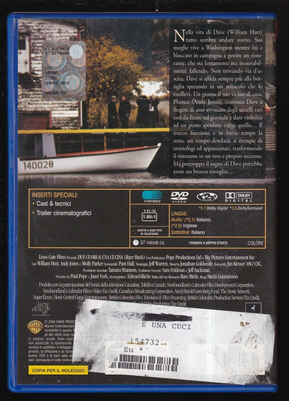 EBOND Due Cuori e Una Cucina DVD Ex Noleggio D565014