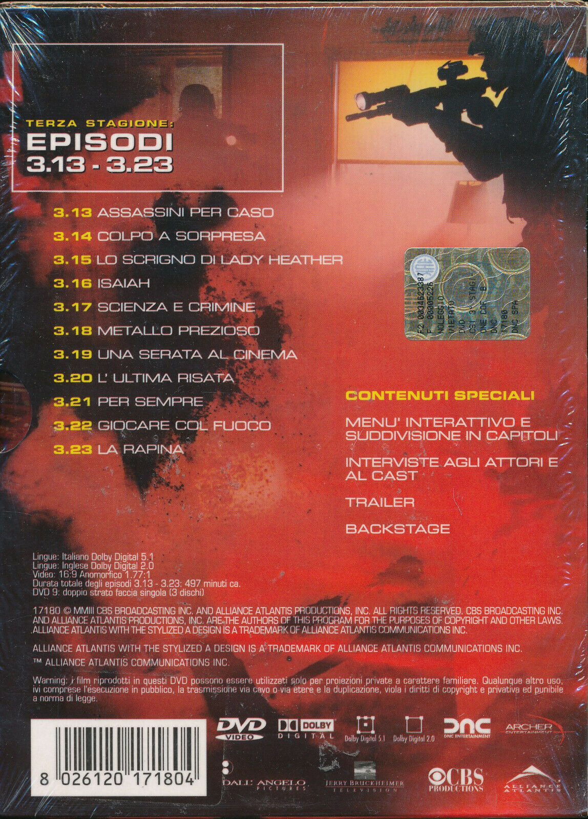EBOND Csi. Crime Scene Investigation Stagione 3 DVD D565607