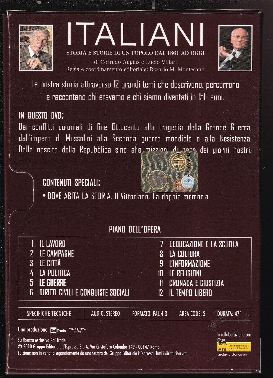 EBOND Italiani Storia e Storie Di Un Popolo - Le Guerre Vol 5  DVD D566711