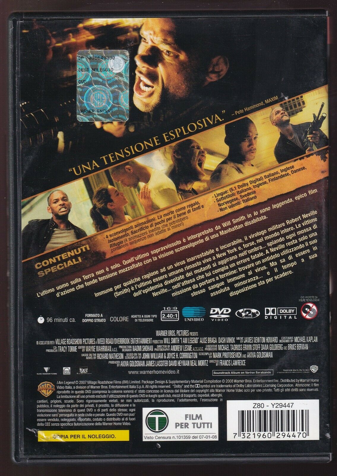 EBOND Io Sono Leggenda DVD Ex Noleggio D566958