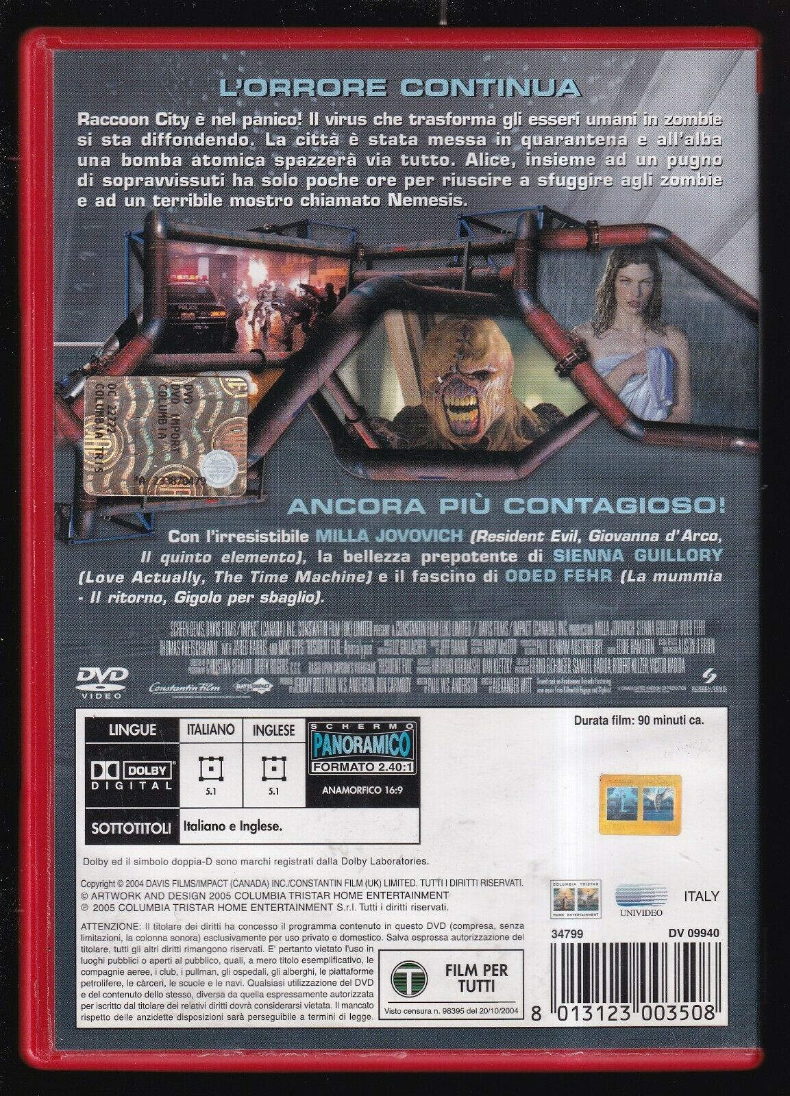 EBOND Resident Evil: Apocalypse DVD Ex Noleggio D567531