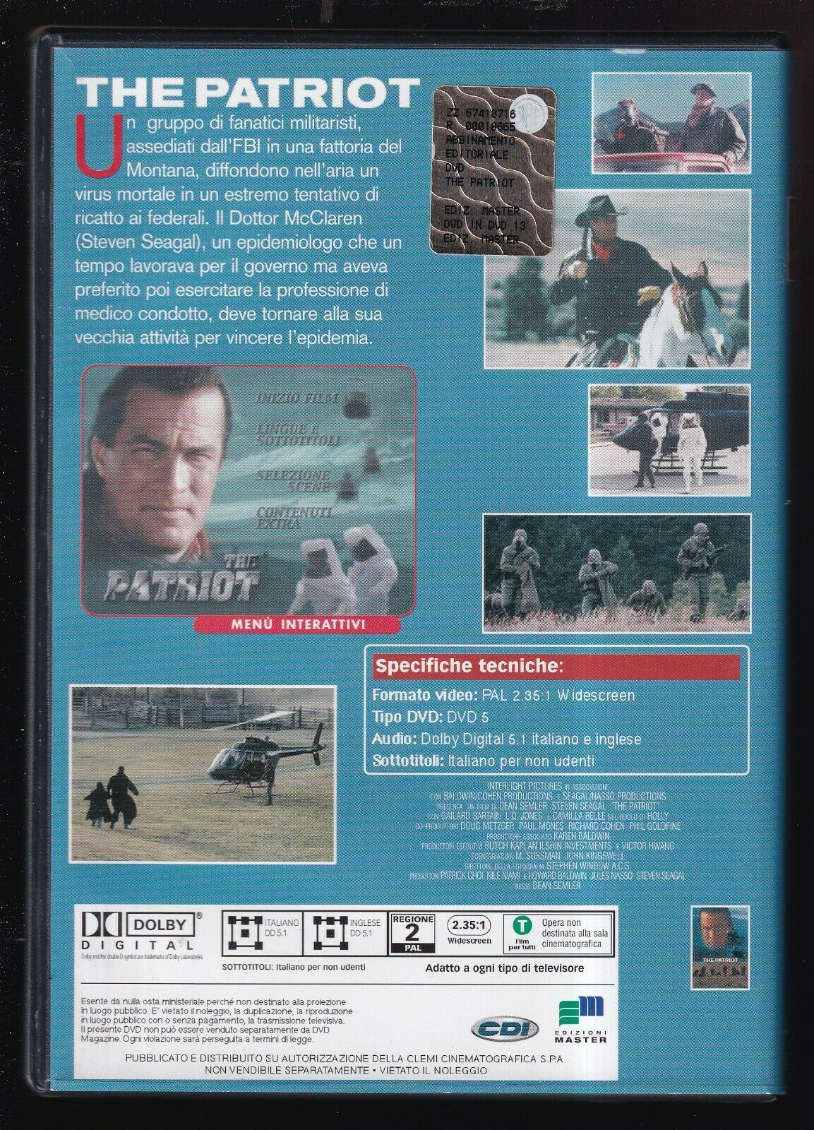 EBOND The Patriot DVD Editoriale D567752