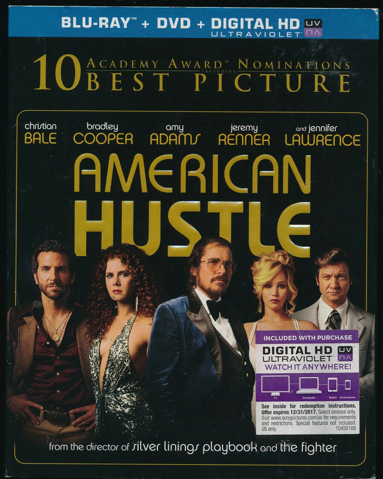 EBOND American Hustle BLURAY+ DVD + Digital Hd Uk Edition BLURAY D567816