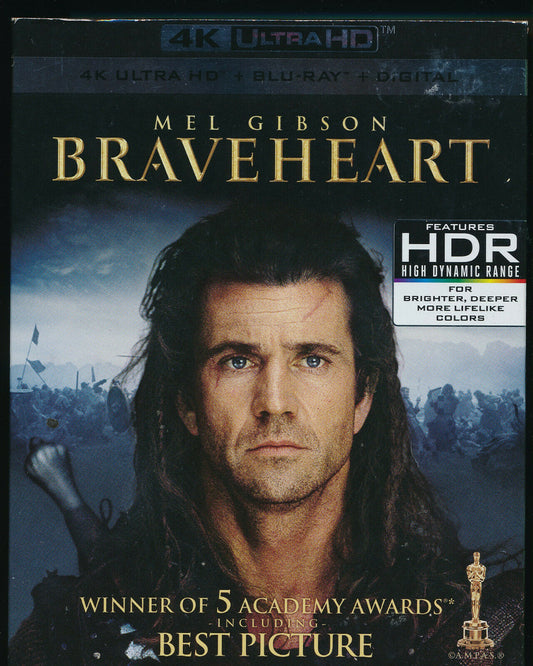 EBOND Braveheart 4k Ultra Hd + BLURAY + Digital BLURAY D567846
