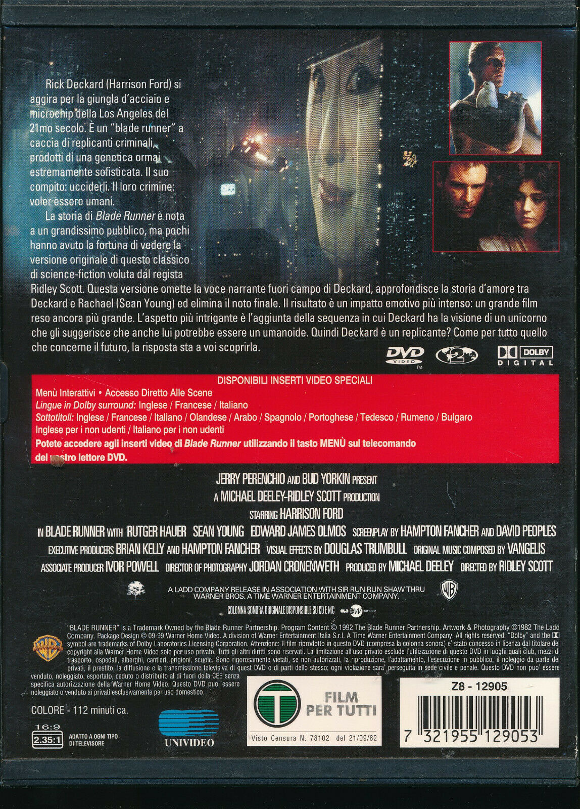 EBOND Blade Runner   DVD Snapper D568210