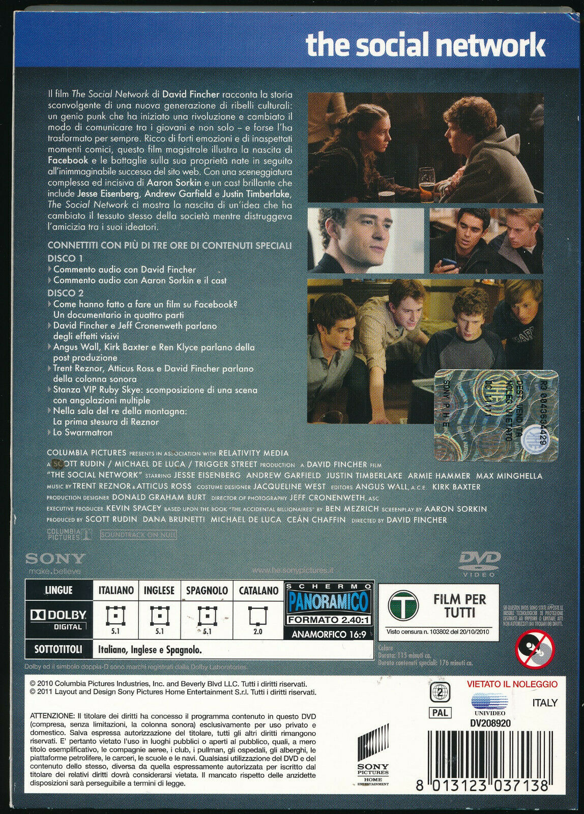 EBOND   The Social Network DVD D568254