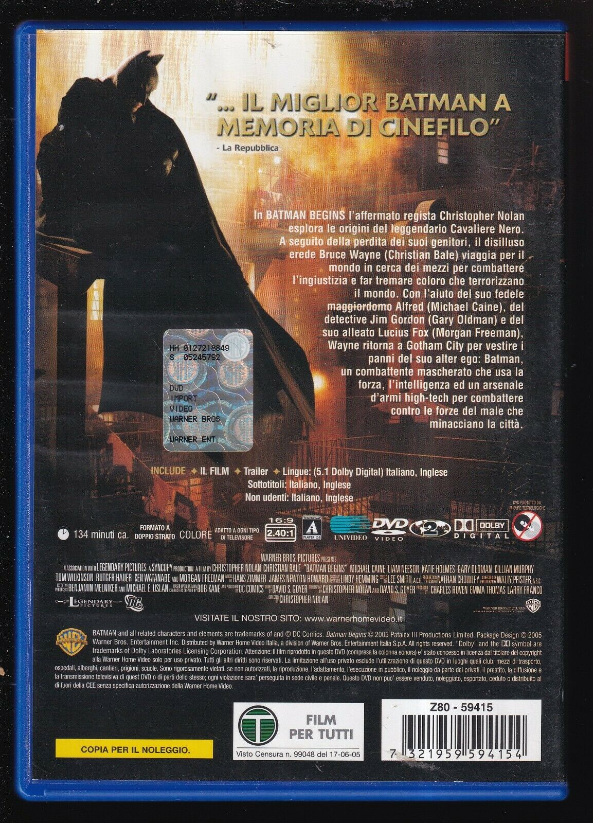 EBOND Batman Begins DVD Ex Noleggio D569012