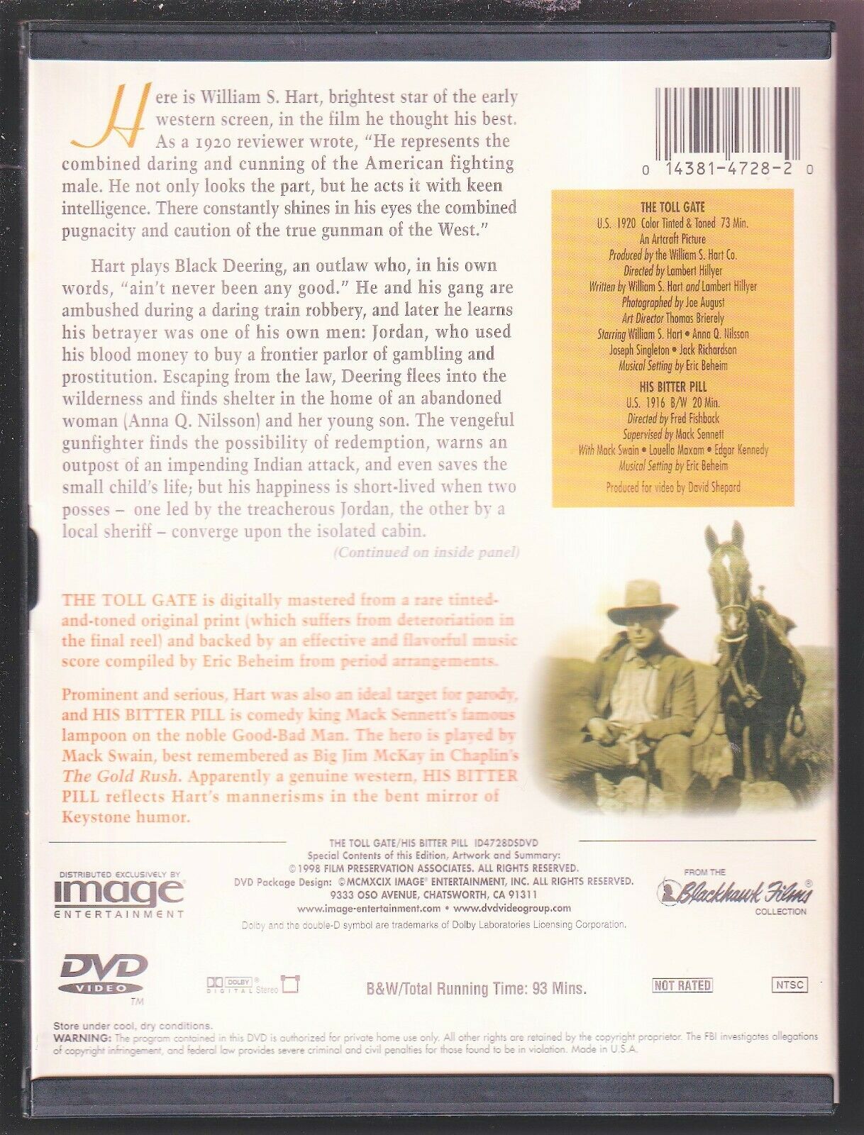 EBOND The Toll Gate [edizione Stati Uniti]  Snapper DVD D569924
