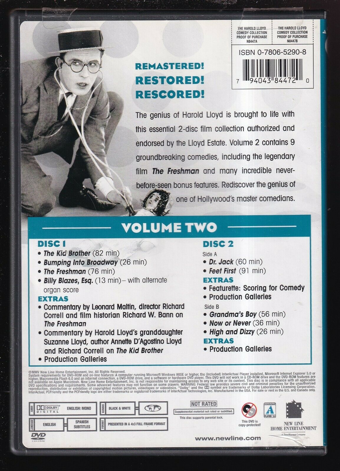 EBOND Harold Lloyd Comedy Collection, Vol. 2 (2 DVD) [ediz. Stati Uniti] D569936