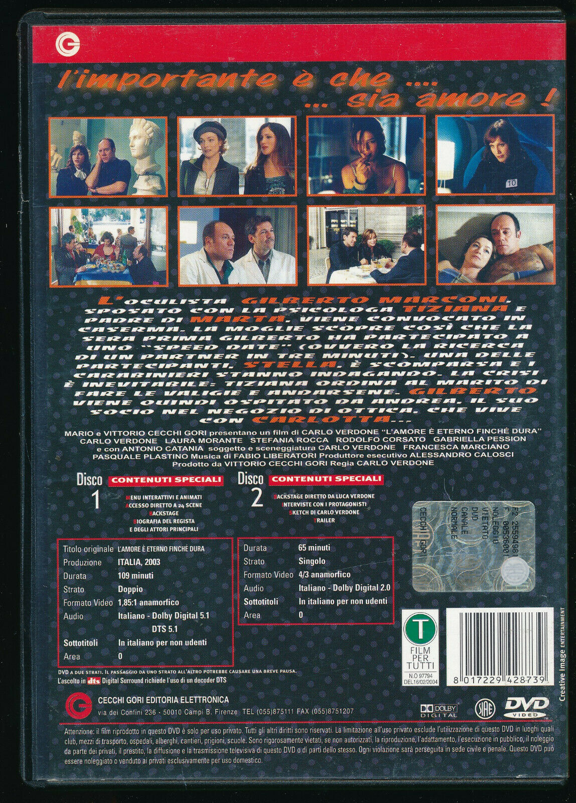 EBOND L'amore e Eterno Finche Dura DVD D570437