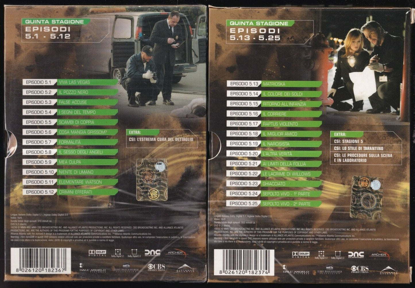 EBOND Csi. Crime Scene Investigation. Stagione 5 Vol. 1+2 (6 DVD) D570634
