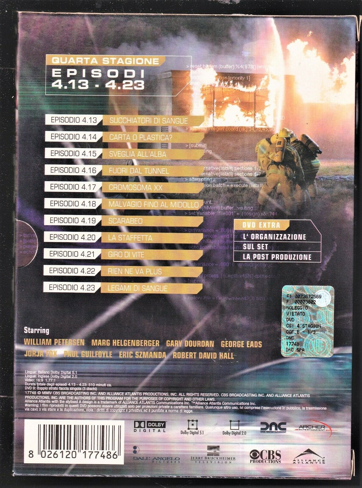 EBOND Csi. Crime Scene Investigation. Stagione 4. Vol. 2 (3 DVD) D571212