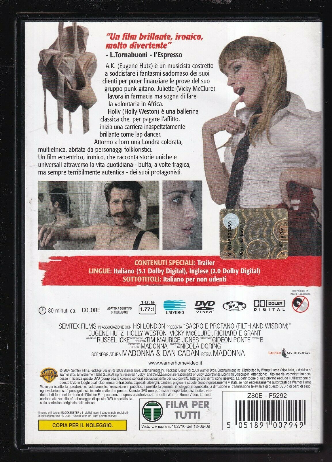 EBOND Sacro e Profano (2008) Di Madonna DVD Ex Noleggio D571327